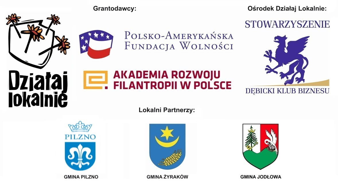 Logotypy beneficjentów programu Działaj Lokalnie 2023